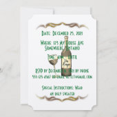 T's the Season Christmas Wine Party Get Lit Einladung (Rückseite)