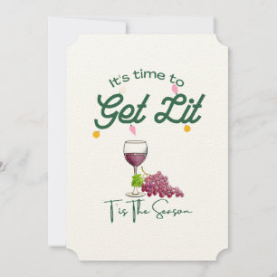 T's the Season Christmas Wine Party Get Lit Einladung