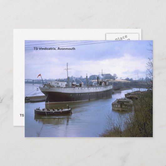 TS Vindicatrix, Avonmouth Postkarte (Vorne/Hinten)