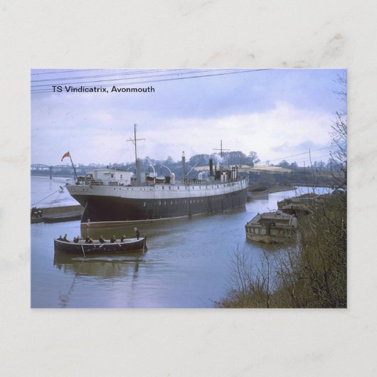 TS Vindicatrix, Avonmouth Postkarte (Vorderseite)