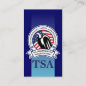 TSA Agent-Parodie-Karten Visitenkarte (Rückseite)