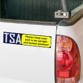 TSA: Behalten Sie Ihren Kram aufrecht Autoaufkleber (Auf Lkw)