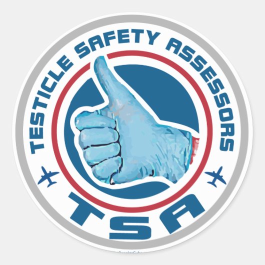 TSA Logo - Testikel-Sicherheits-Assistenten Runder Aufkleber (Vorderseite)