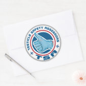 TSA Logo - Testikel-Sicherheits-Assistenten Runder Aufkleber (Umschlag)