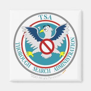 TSA lustiges Logo mit Cartoon-Adler Magnet
