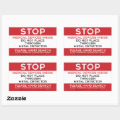 TSA Medizinprodukte Rechteckiger Aufkleber (Blatt)