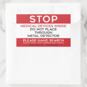 TSA Medizinprodukte Rechteckiger Aufkleber (Tasche)