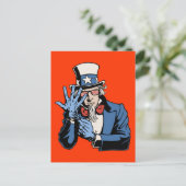TSA - Uncle Sam Postkarte (Stehend Vorderseite)
