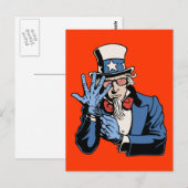 TSA - Uncle Sam Postkarte (Vorne/Hinten)