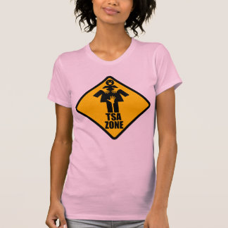TSA Zonen-Vorsicht-Zeichen-Entwurf T-Shirt
