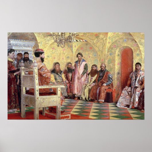 Tsar Mikhail Fyodorovich mit Boyars Poster (Vorne)