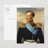 Tsar Nicholas I Postkarte (Vorne/Hinten)