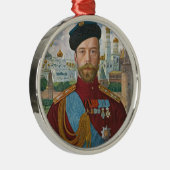 Tsar Nicholas II Silbernes Ornament (Rechts)