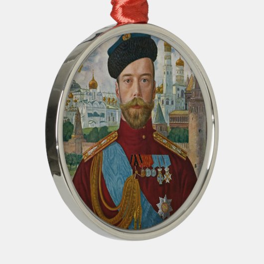 Tsar Nicholas II Silbernes Ornament (Rechts)