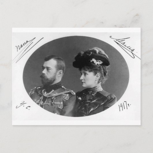 Tsar Nicolas & Alexandra aus Russland Romanov #121 Postkarte (Vorderseite)