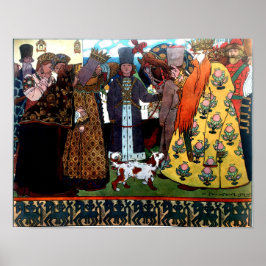 Tsar Saltan gibt sein Dekret heraus Poster