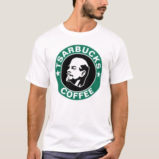 Tsarbucks Funny Russian Puchen Coffee Shop T-Shirt (Vorderseite)