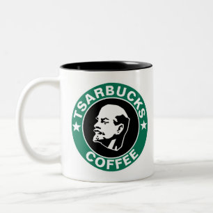 Tsarbucks Lustiger Russischer Wortspiel-Café Zweifarbige Tasse
