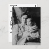 Tsarina Alexandra, Russland & Tsarevitch Alexis Postkarte (Vorne/Hinten)
