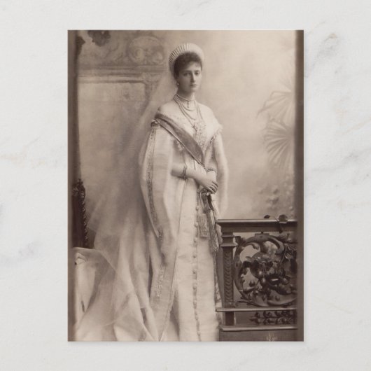 Tsarina Alexandra von Russland, Romanow in Gala Postkarte (Vorderseite)