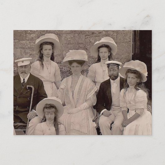 Tsarina Russland mit OTMA und Königlichen England Postkarte (Vorderseite)