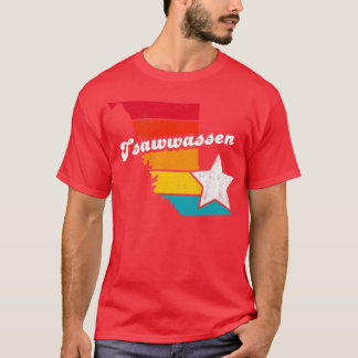 Tsawwassen British Columbia Canada Vintag Distres T-Shirt