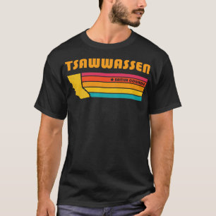 Tsawwassen British Columbia Canada Vintag Distres T-Shirt