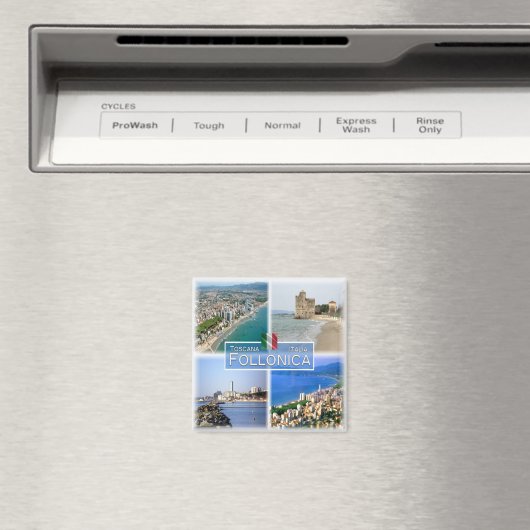 TSC006 FOLLONICA - Mosaik - Toskana Italien - Kühl Magnet (In Situ (Geschirrspüler))