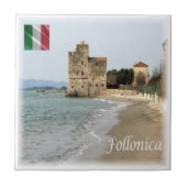 TSC011 FOLLONICA, Strand, Toskana, Fliese (Vorderseite)