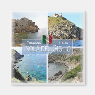 TSC019 GIGLIO ISLAND, Mosaik, Toskana, Kühlschrank Magnet