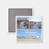 TSC020 VIAREGGIO, Mosaik, Toskana, Kühlschrank Magnet (Vorderseite/Rückseite)