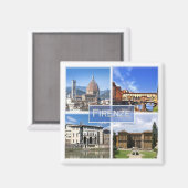 TSC030 FLORENZ, Mosaik, Toskana, Kühlschrank Magnet (Vorderseite/Rückseite)