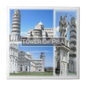 TSC032 LEANING TOWER OF PISA, Toskana, Fliese (Vorderseite)