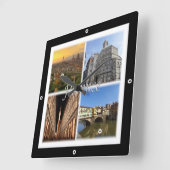 TSC033 FLORENZ, Mosaik, Toskana, Quadratische Wanduhr (Winkel)