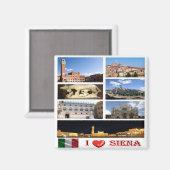 TSC036 SIENA I Liebe, Mosaik, Toskana, Kühlschrank Magnet (Vorderseite/Rückseite)