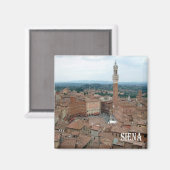 TSC039 SIENA Panorama, Toskana, Kühlschrank Magnet (Vorderseite/Rückseite)