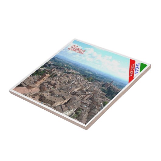 TSC044 SIENA Luft View, Toskana, Fliese (Seite)