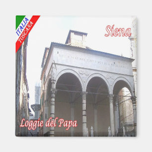 TSC048 SIENA Loggie of the Pope, Toskana, Kühlschr Magnet