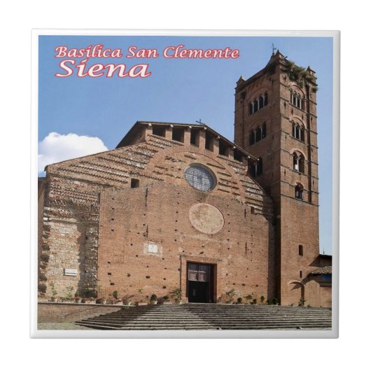 TSC052 SIENA, Basilica San Clemente, Fliese (Vorderseite)