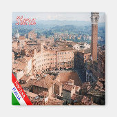 TSC055 SIENA - Piazza del Campo - Toskana - Kühlsc Magnet (Vorne)