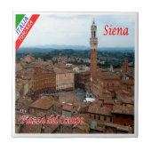 TSC056 SIENA, Piazza del Campo, Toskana, Fliese (Vorderseite)