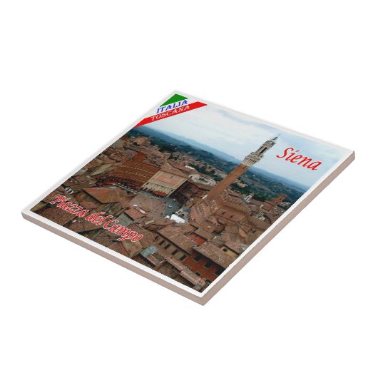 TSC056 SIENA, Piazza del Campo, Toskana, Fliese (Seite)