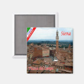 TSC056 SIENA, Piazza del Campo, Toskana, Kühlschra Magnet (Vorderseite/Rückseite)