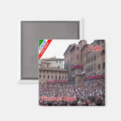 TSC059 SIENA, P.zza del campo, Toskana, Kühlschran Magnet (Vorderseite/Rückseite)