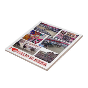 TSC061 SIENA I Liebe The Palio, Toskana, Fliese
