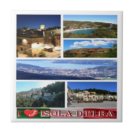 TSC065 ELBA ISLAND I Liebe, Toskana, Fliese (Vorderseite)