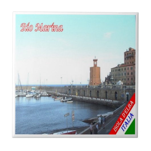 TSC071 RIO MARINA, ELBA Island Toskana, Fliese (Vorderseite)
