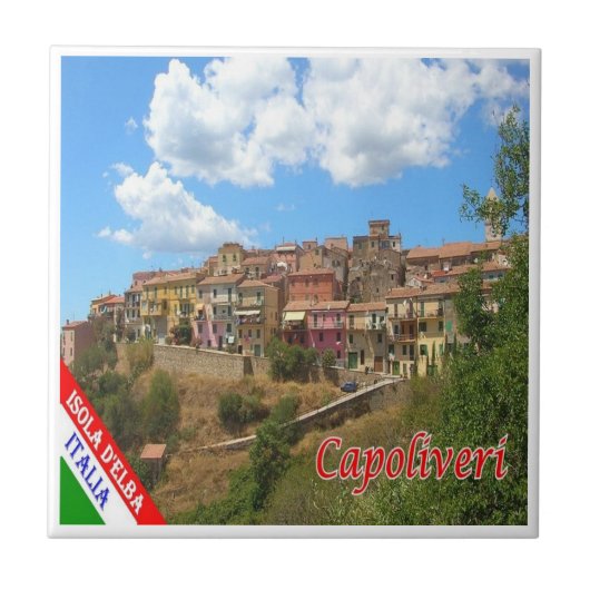 TSC084 CAPOLIVERI, ELBA Island, Toskana, Fliese (Vorderseite)