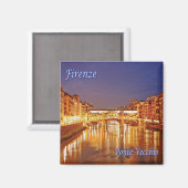 TSC086 FLORENZ - Alte Brücke - Toskana - Brücke Magnet (Vorderseite/Rückseite)
