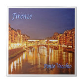 TSC086 FLORENZ, Alte Brücke, Toskana, Fliese (Vorderseite)